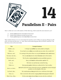 Parallelism II - Pairs
