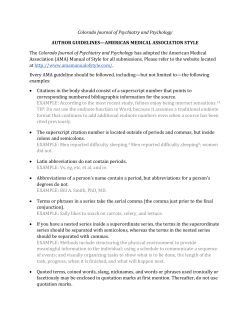 Author Guidelines - University of Colorado Denver