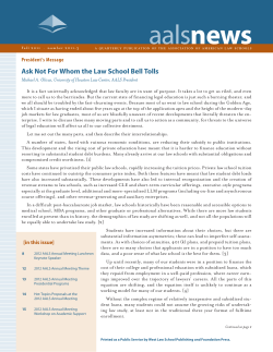 August 2011 - Association of American Law Schools