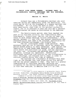 Richard Vaux, A Philadelphia Textile Merchant And His Business