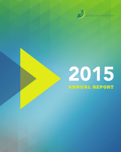 annual report - Jeremiah Program
