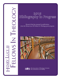 Bibliography - The Association of Theological Schools