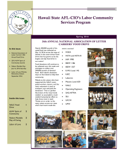 Food Drive - Hawaii AFL-CIO