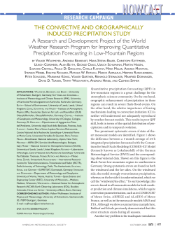 The Convective and Orographically Induced Precipitation Study
