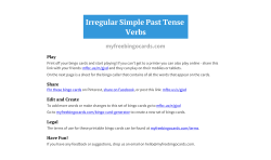 Irregular Simple Past Tense Verbs