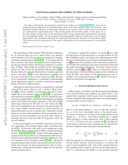 Interference pattern and visibility of a Mott insulator