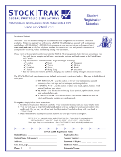 Stock-Trak Trading Rules - Georgia State University