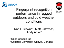 Fingerprint recognition performance in rugged outdoors and cold