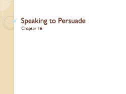 Speaking to Persuade