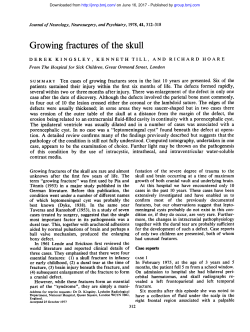 Growing fractures of the skull