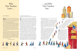 Why New Teachers Leave and Why New Teachers Stay