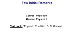 Lecture 1 - University of Regina