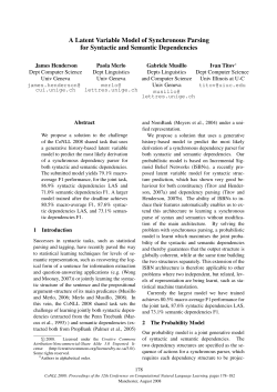 A Latent Variable Model of Synchronous Parsing for - (CUI)