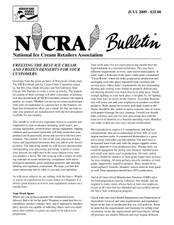 July 2009 - National Ice Cream Retailers Association