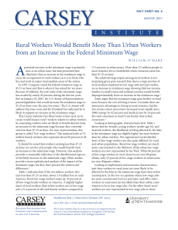 Rural workers would benefit more than urban workers from an