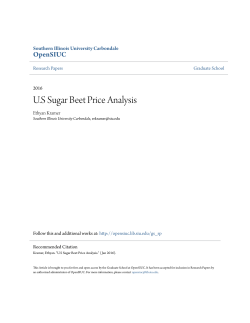 US Sugar Beet Price Analysis - OpenSIUC
