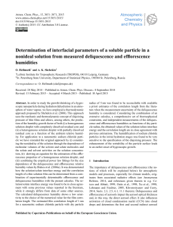 Determination of interfacial parameters of a soluble particle in a