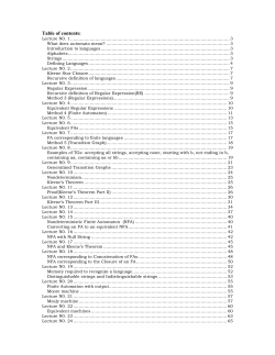 Table of contents: - VULMS.edu.pk