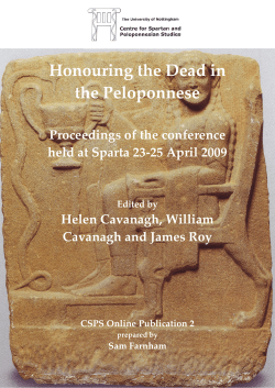 Honouring the Dead in the Peloponnese