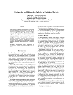 Conjunction and Disjunction Fallacies in Prediction Markets