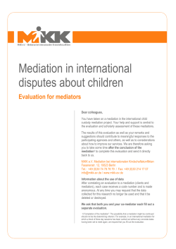 Evaluation form for mediators as a PDF