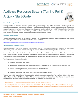 (Turning Point) A Quick Start Guide