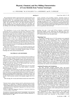 Physical, Chemical, and Dry-Milling Characteristics of Corn Hybrids