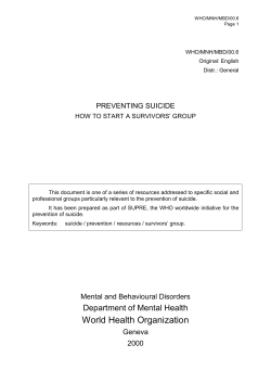 How To Start A Survivors` Group