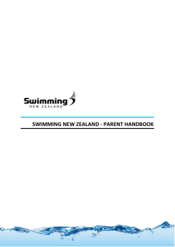 the Swimming New Zealand Parent Handbook