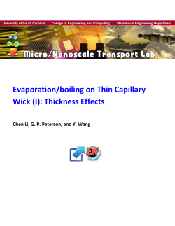 Evaporation/boiling on Thin Capillary Wick