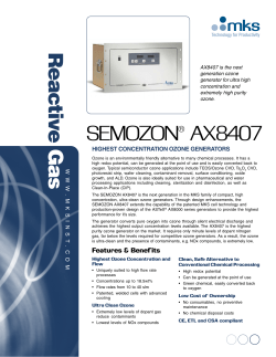 SEMOZON&reg; AX8407 Highest Concentration Ozone Generators