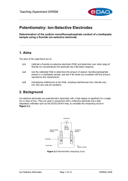 Potentiometry: Ion-Selective Electrodes