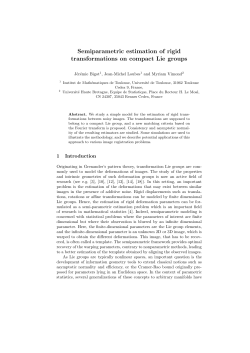 Semiparametric estimation of rigid transformations on compact Lie