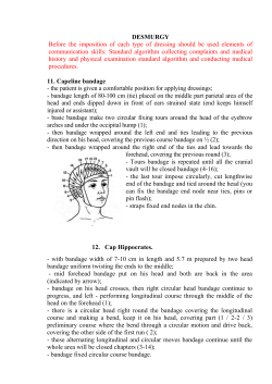 DESMURGY Before the imposition of each type of dressing should