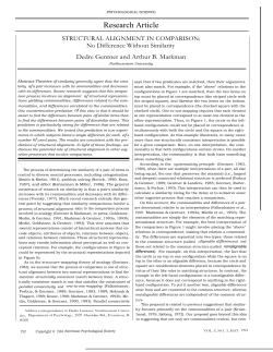 Structural alignment in comparison: No difference without similarity
