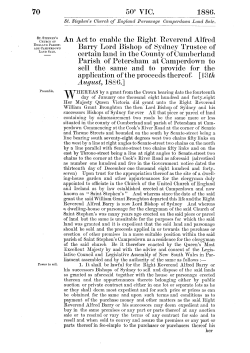 An Act to enable the Eight Reverend Alfred Barry Lord Bishop of