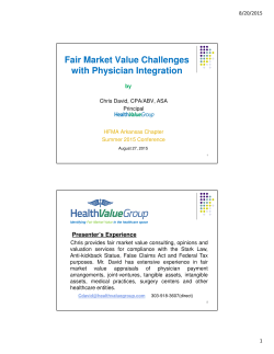 Fair Market Value Challenges with Physician Integration
