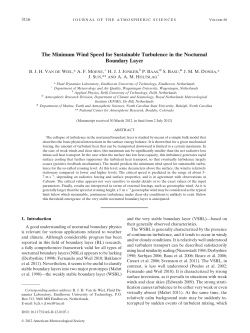 Minimum Wind Speed for Sustainable Turbulence in