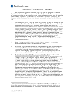 Law Firm User Agreement