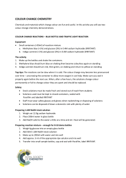 COLOUR CHANGE CHEMISTRY
