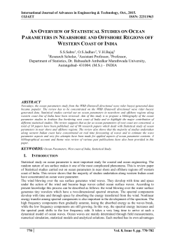an overview of statistical studies on ocean parameters in
