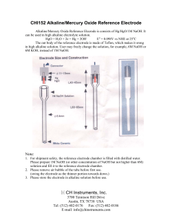 CHI152 Alkaline/Mercury Oxide Reference Electrode
