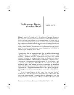The Boomerang Theology of Andrew Marvell