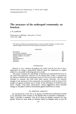 The structure of the arthropod community on bracken