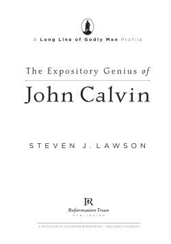 The Expository Genius of John Calvin