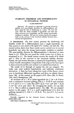 Stability theorems and hyperbolicity in dynamical systems