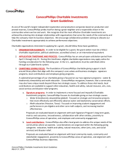 ConocoPhillips Charitable Investments Grant Guidelines