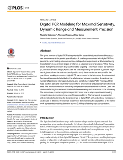 Digital PCR Modeling for Maximal Sensitivity, Dynamic Range and