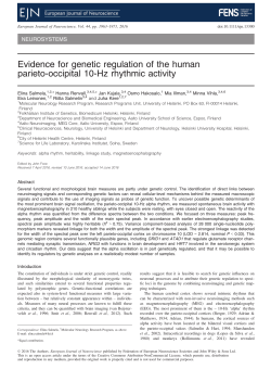 Evidence for genetic regulation of the human parieto‐occipital 10