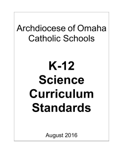 Science Curriculum - St. Cecilia Grade School